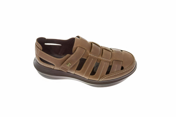 kybun Men's Arbon Brown Leather Sandal